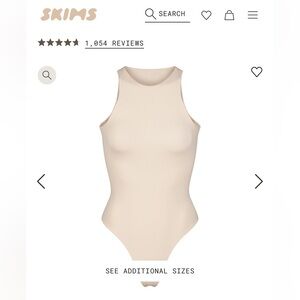 SKIMS ESSENTIAL MOCK NECK SLEEVELESS BODYSUIT